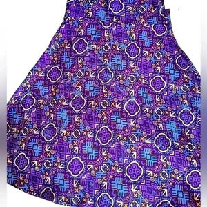 Lularoe Small Purple geometric Azure a-line skirt. Thick knit. NWT‎
